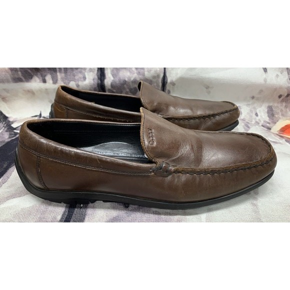 Ecco Comfort Driving Shoes Men’s US 9.5 Euro 42 Leather Chocolate Brown Slip On main image 10